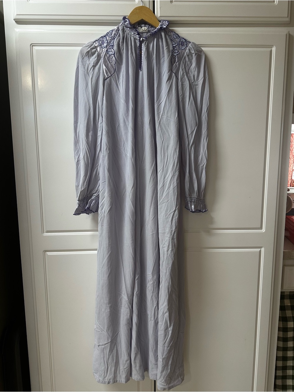 Gilligan & O'Malley Lavender Long Nightgown with Lace Accents